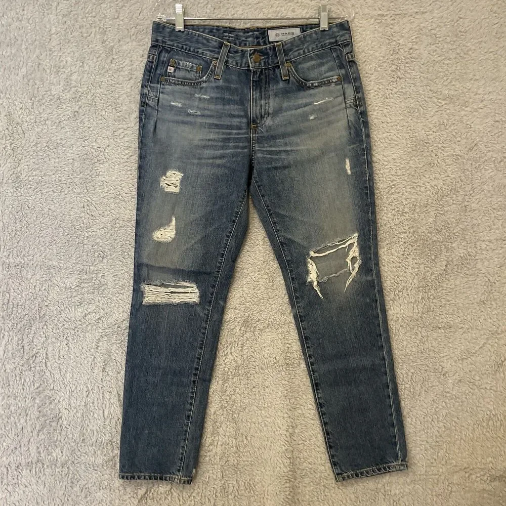 AG Adriano‎ Goldschmied Jeans Womens 26R The Beau Slouchy Skinny Dark Wash Blue
